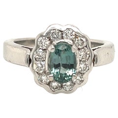 Natural GIA Certified 1.27 Ct  Alexandrite & Diamond Vintage Ring