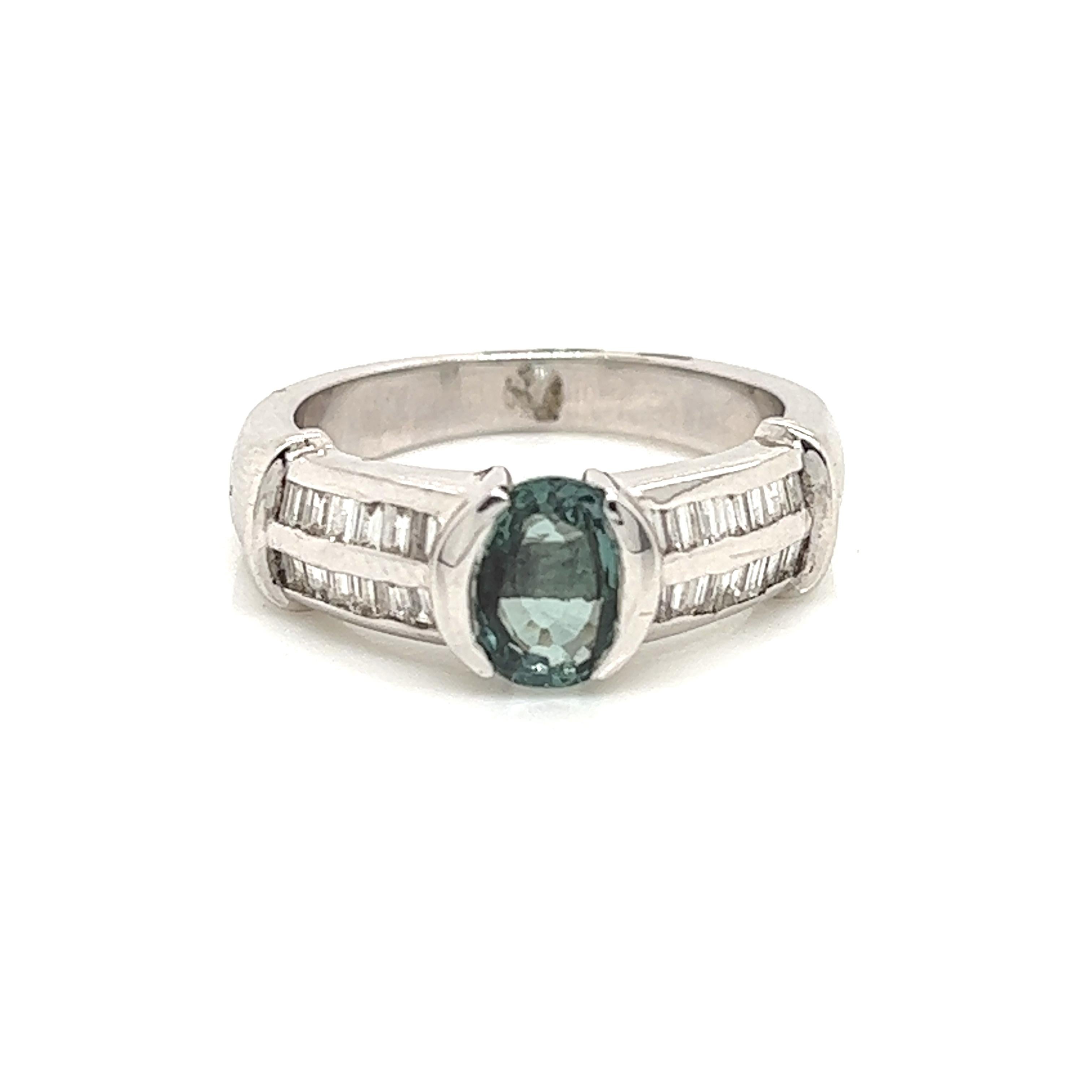 Women's Natural GIA Certified 1.28Ct. Alexandrite Cocktail Ring For Sale