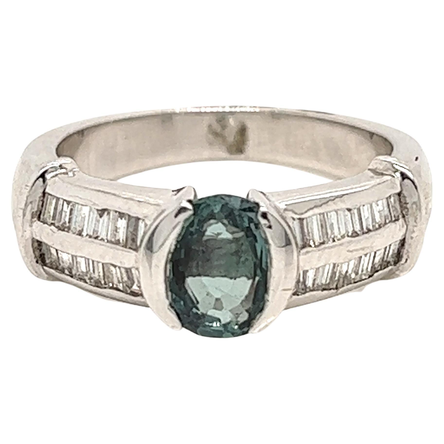 Natural GIA Certified 1.28Ct. Alexandrite Cocktail Ring For Sale
