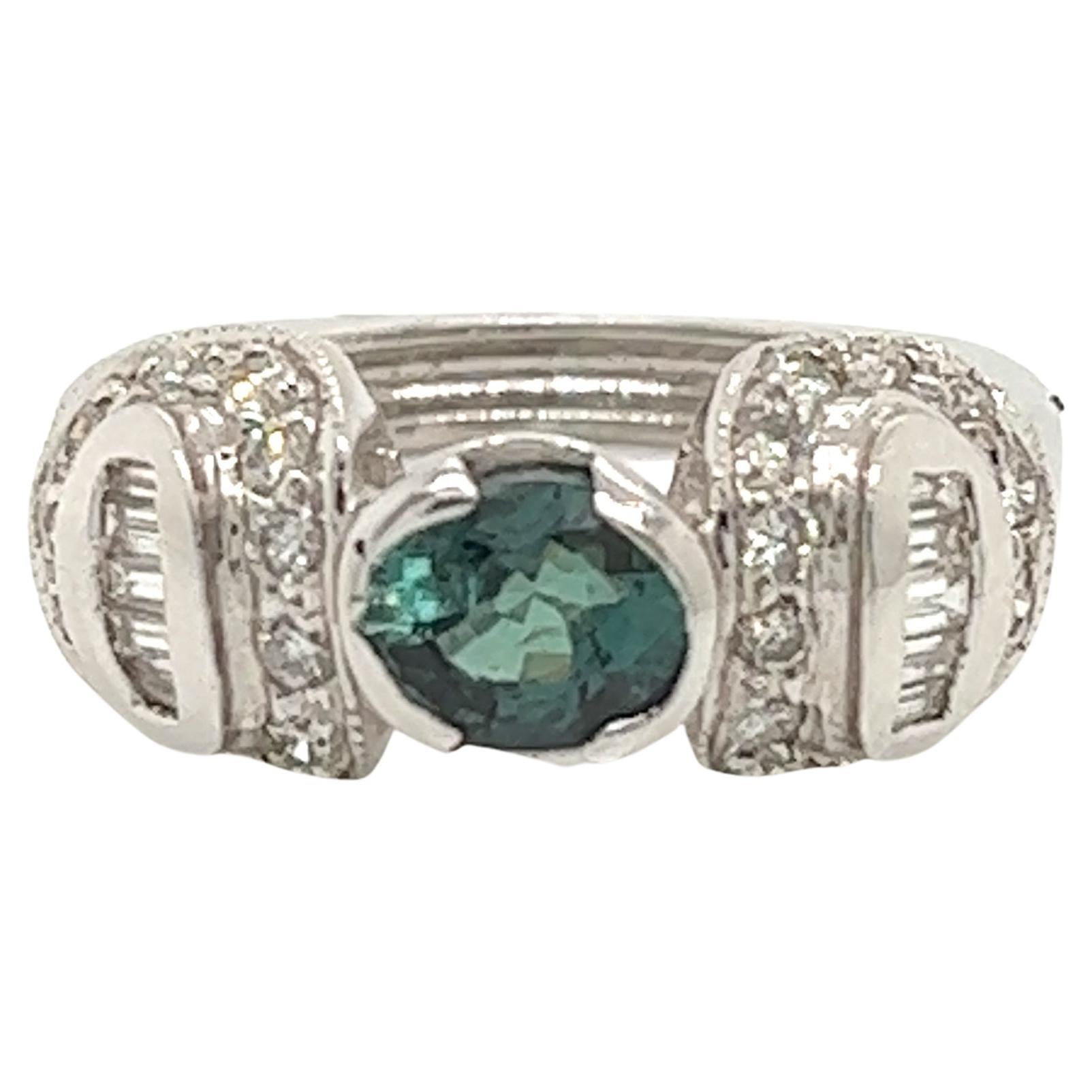 Natural GIA Certified 1.29 Ct. Alexandrite Vintage Ring For Sale