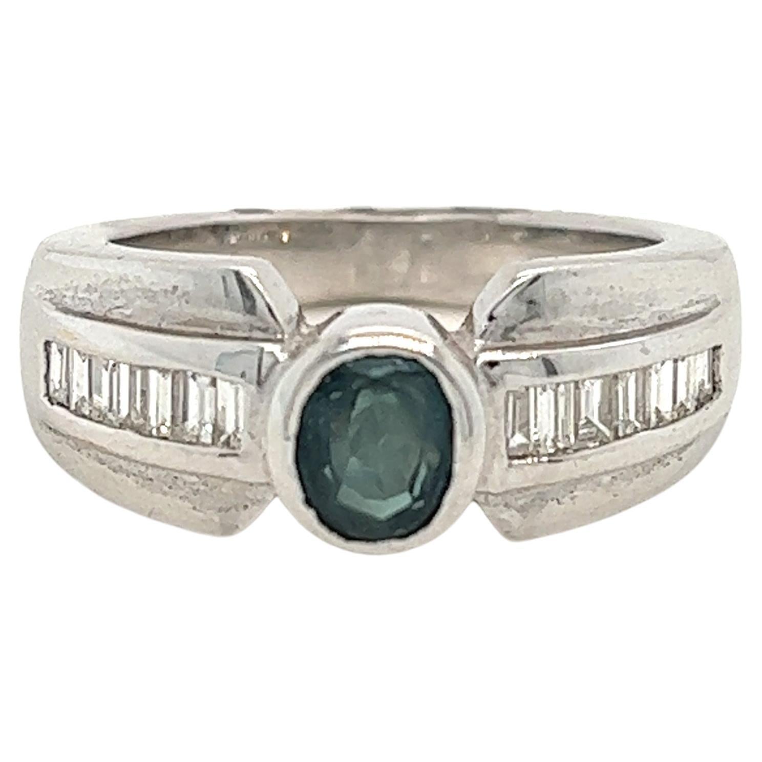Natural GIA Certified 1.31 Ct. Alexandrite Cocktail Ring For Sale