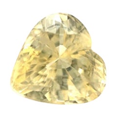 Natural GIA Certified 1.55ct Ceylon Yellow Sapphire Untreated No Heat Heart Cut