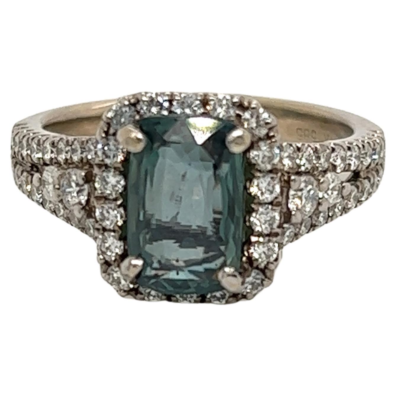 Natural GIA Certified 1.98 Ct. Alexandrite Cocktail Ring For Sale