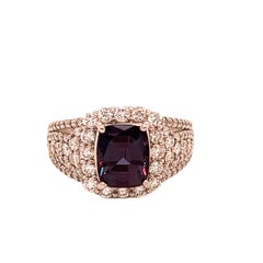 Natural GIA Certified 2.21 Ct. Brazillian Alexandrite & Diamond Cocktail Ring