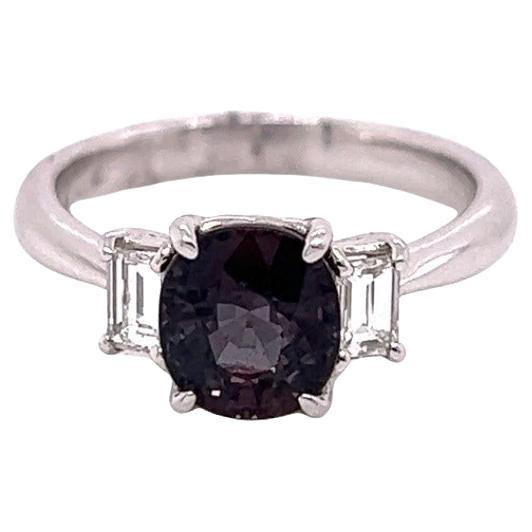 Natural GIA Certified 2.21 Ct.  Alexandrite & Diamond Cocktail Ring For Sale