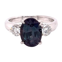 Natürlicher GIA-zertifizierter 2,74 Karat Cocktail-Ring aus brasilianischem Alexandrit und Diamant