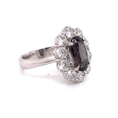 Natural GIA Certified 2.82 Ct. Alexandrite & Diamond Cocktail Ring