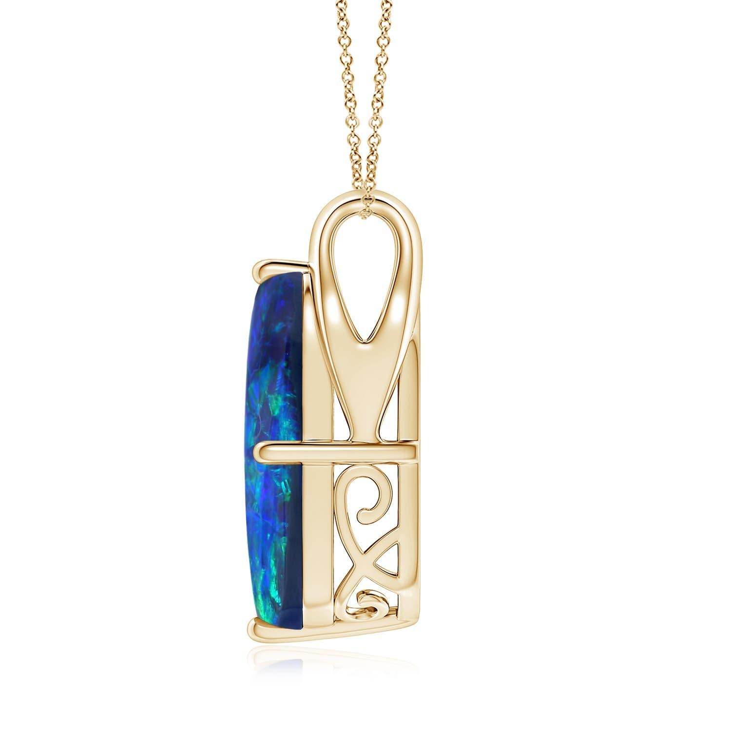 1. Black Opal is traditional gift for 12th & 14th wedding anniversaries.
2. Features 5.45 ct Black Opal. Crafted in 14K Yellow Gold. We offer high-quality gemstone jewelry in a variety of stunning designs. The exceptional craftsmanship ensures that