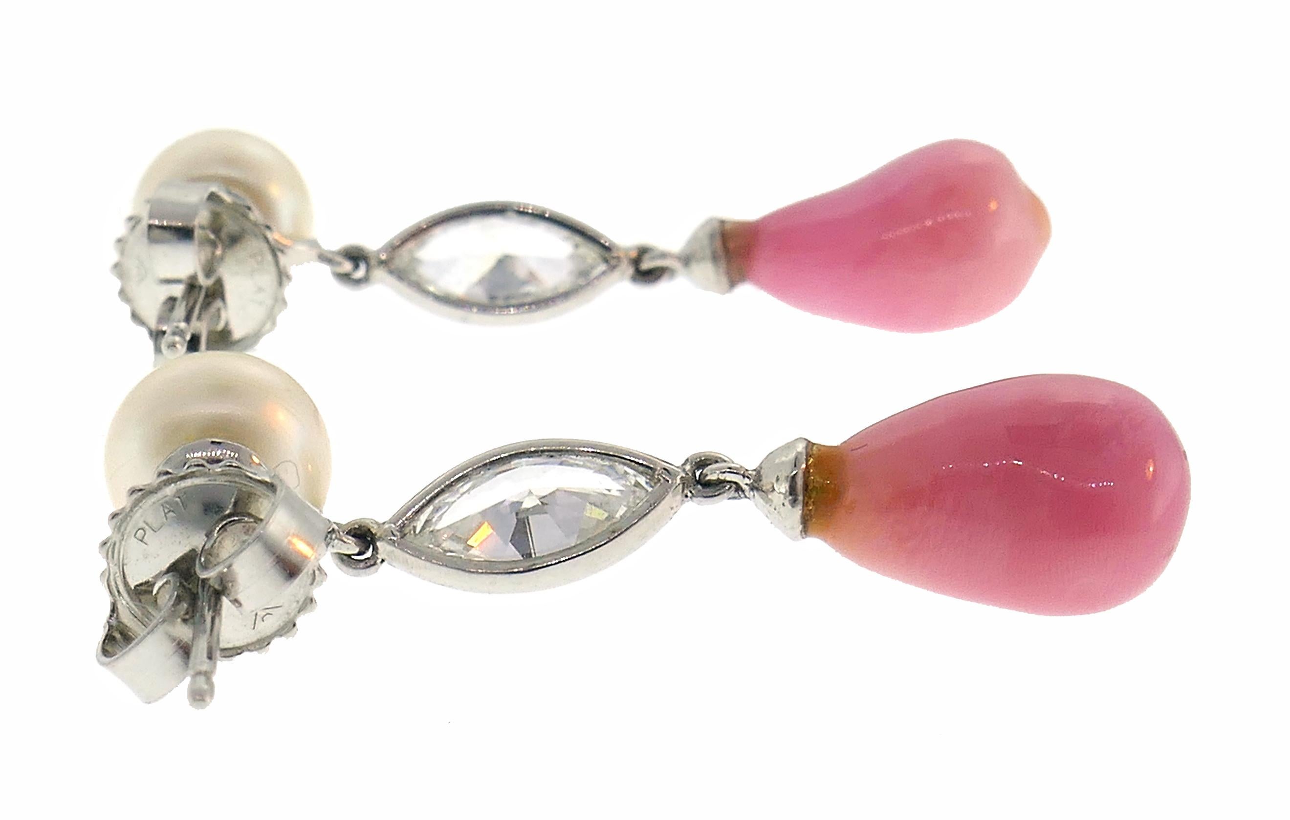 conch pearl earrings