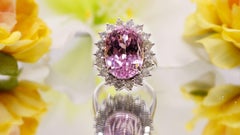 Natural Giant 25 carat Purple Kunzite Ring