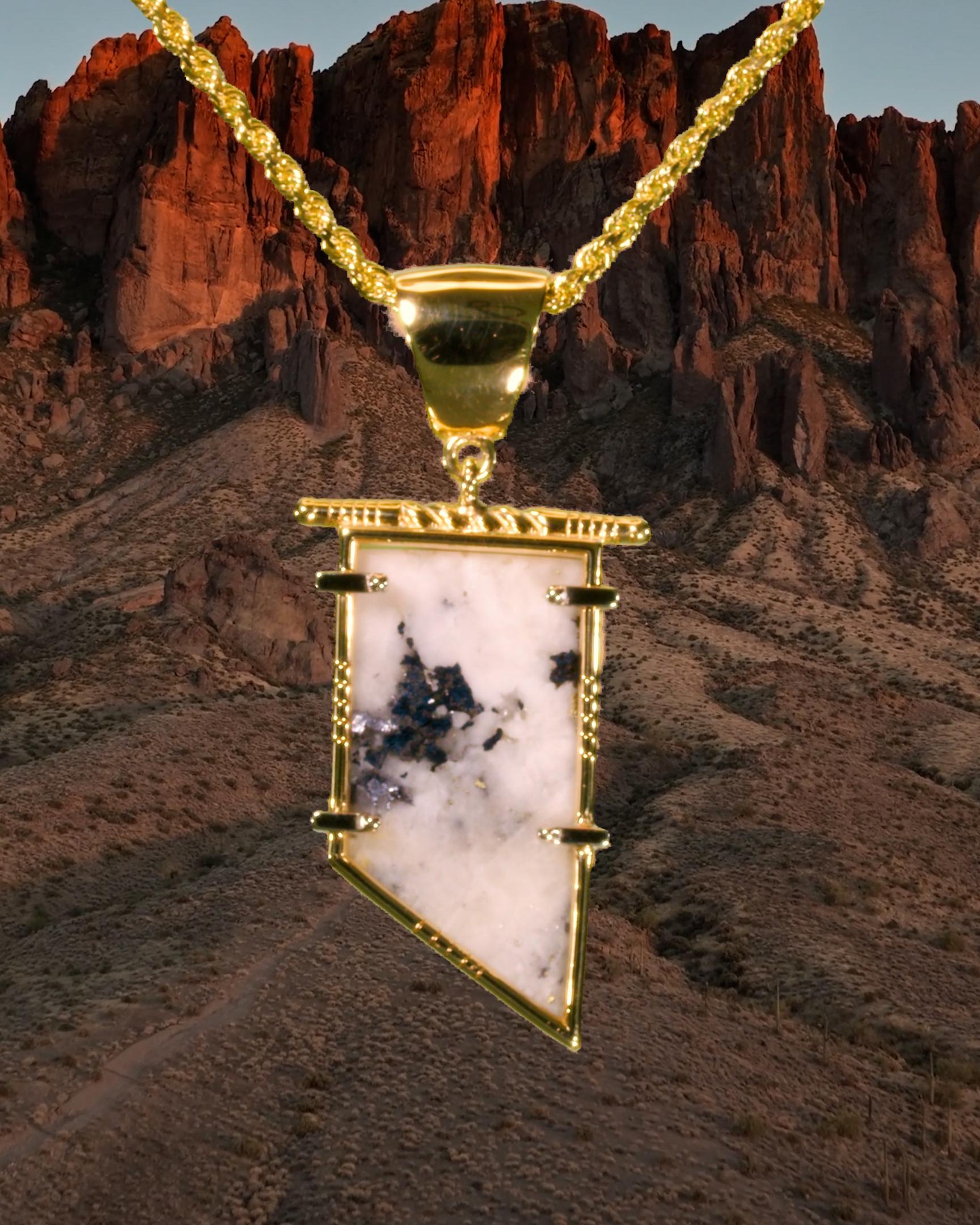 This Iconic Cody Stone Gemstone was sourced from the legendary Wild West Icon Buffalo Bill Cody’s Gold Mine in the Santa Catalina Mountains of Arizona. Most of this Gemstone was crushed and processed in the early 1900s for its high precious metals