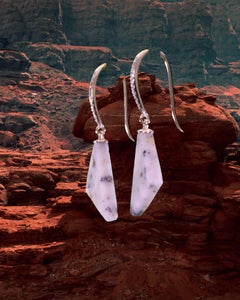 9.80CT Cody Stone High Jewelry 14k White Gold Natural Diamond Earrings