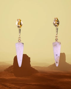 7.05Ct Cody Stone High Jewelry 14k Yellow Gold Natural Diamond Earrings
