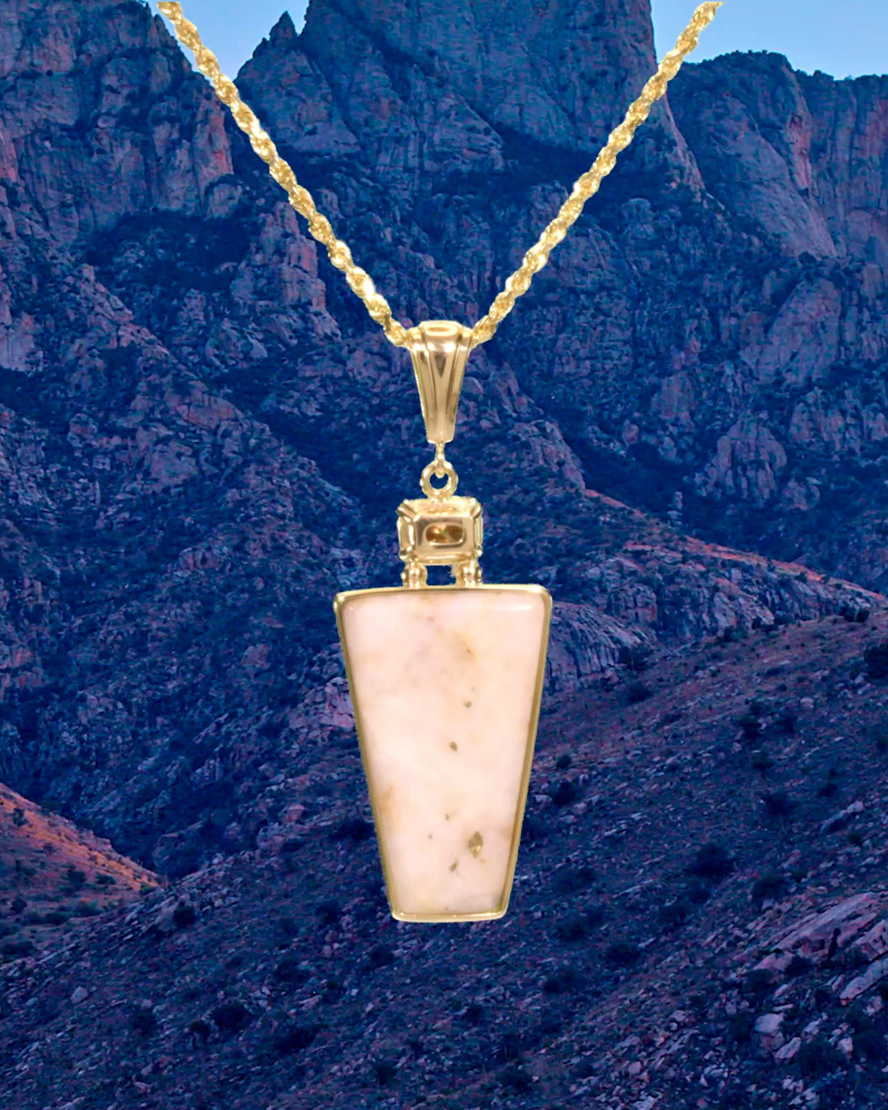 High Victorian 18.60Ct Cody Stone High Jewelry 14k Yellow Gold Natural Diamond Necklace For Sale
