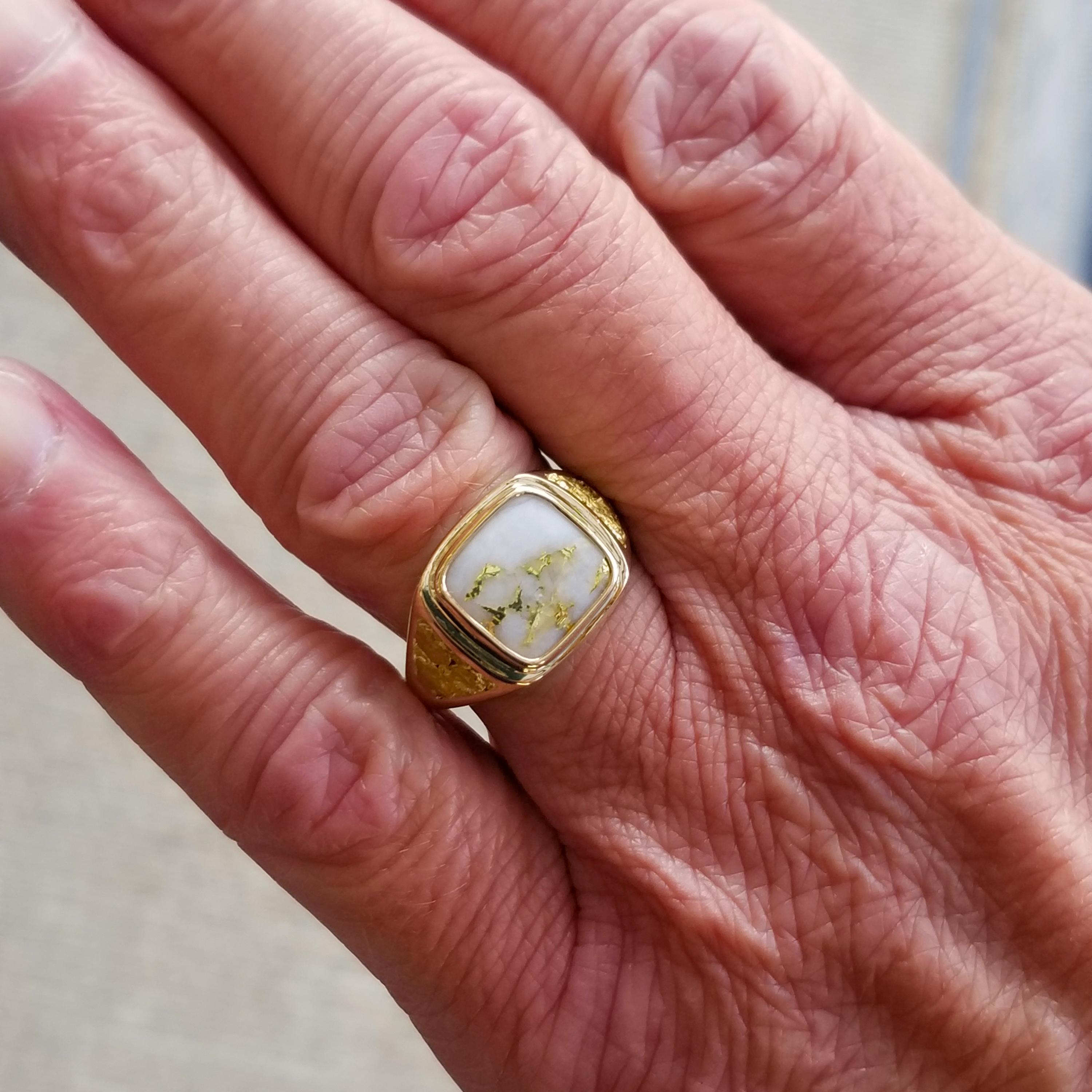 gold bearing quartz jewelry