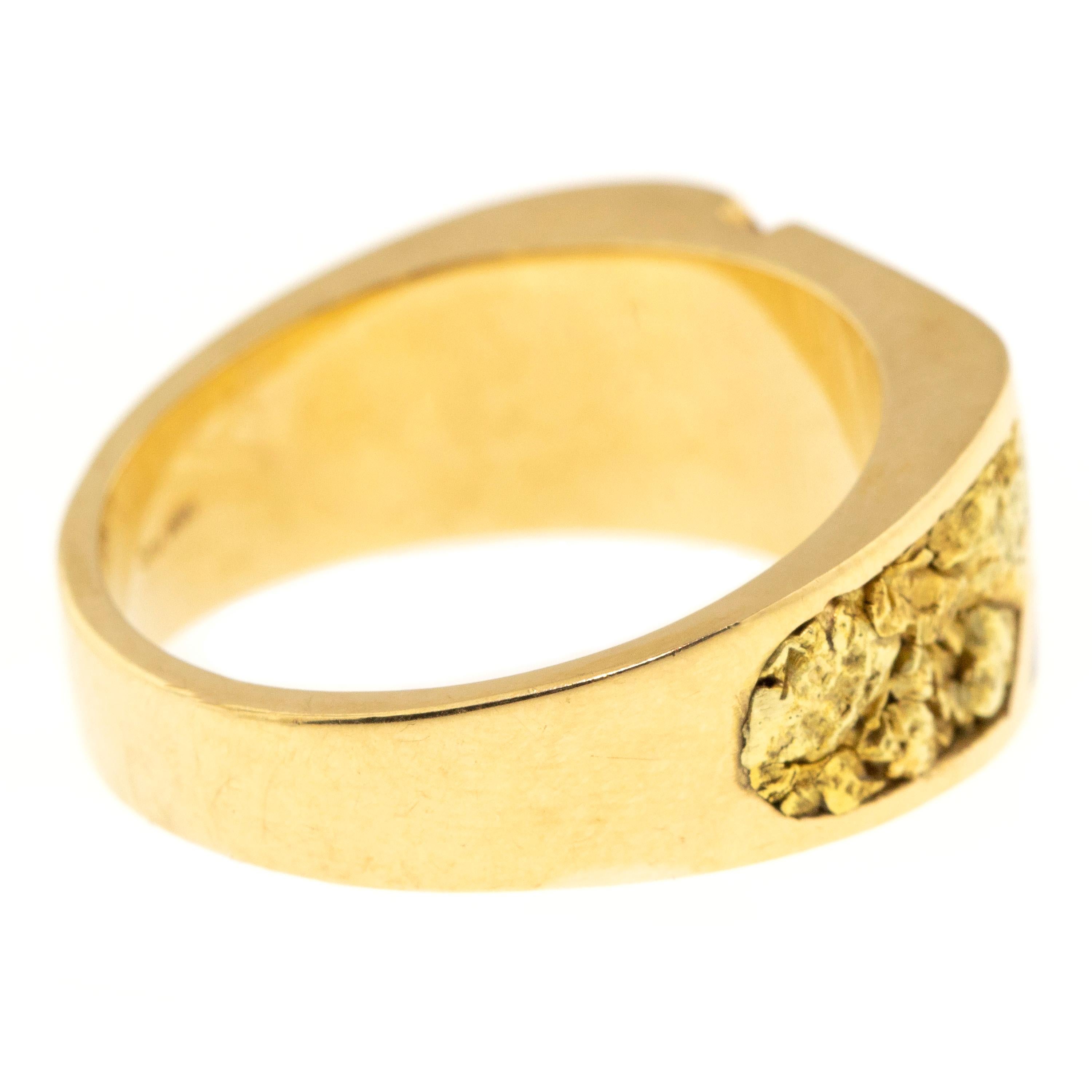 14 karat gold nugget ring