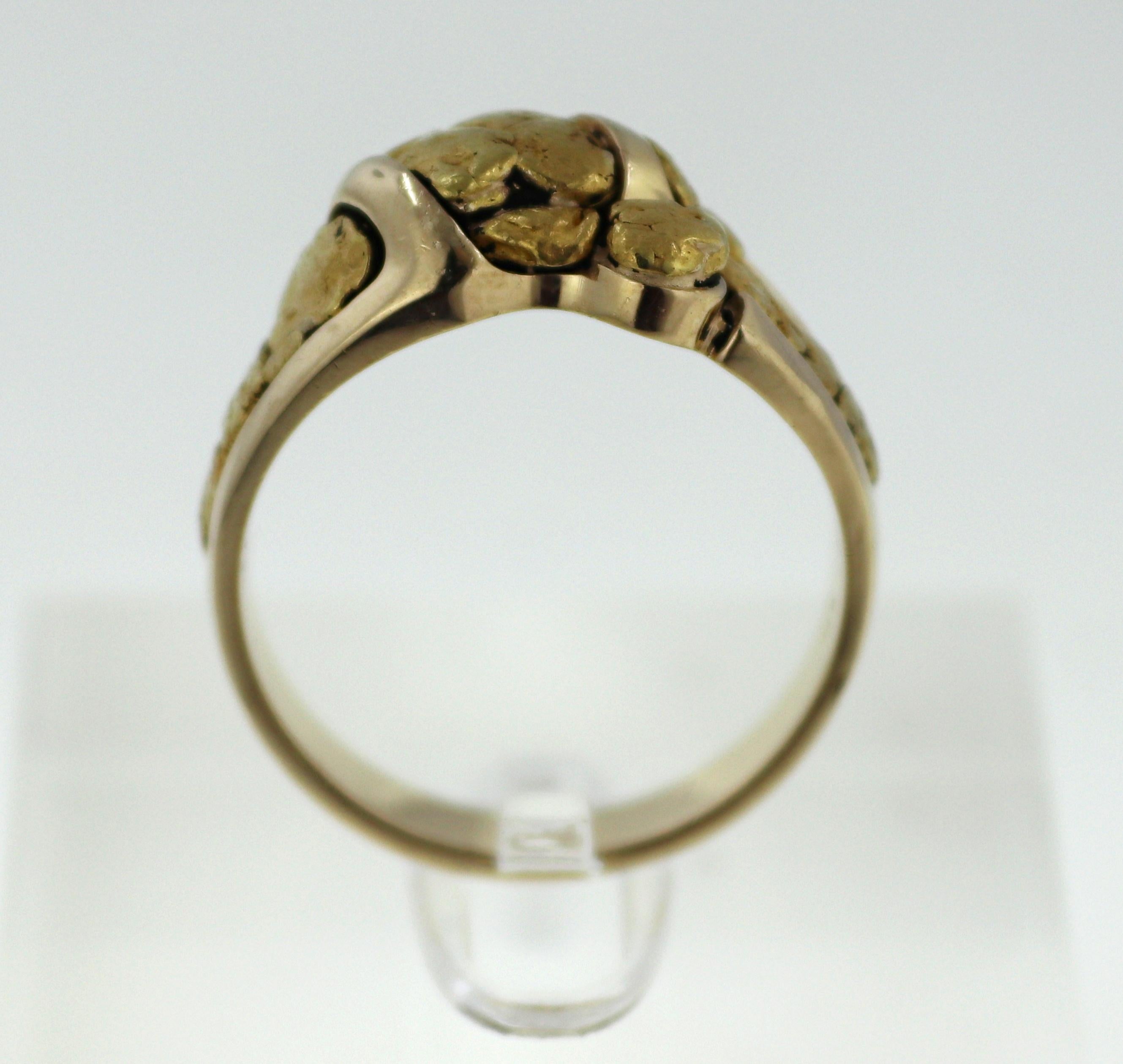 Nugget, Ring aus natürlichem Gold mit 14 Karat Gelbgold im Zustand „Gut“ in Pleasant Hill, CA