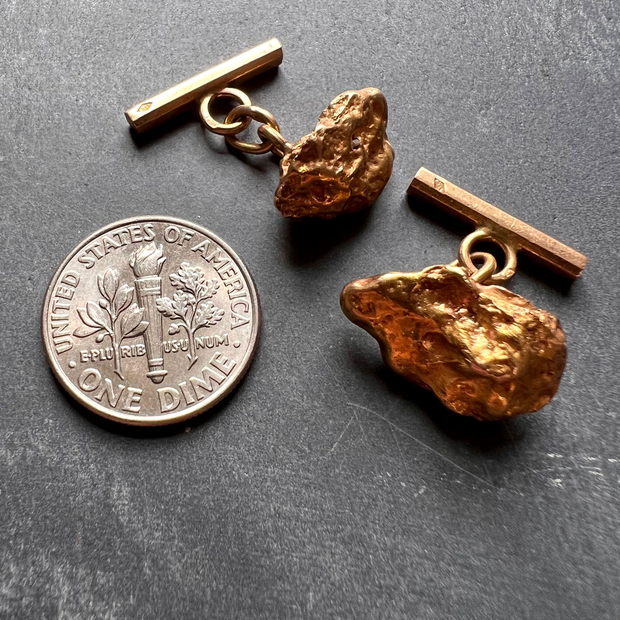 gold nugget cufflinks