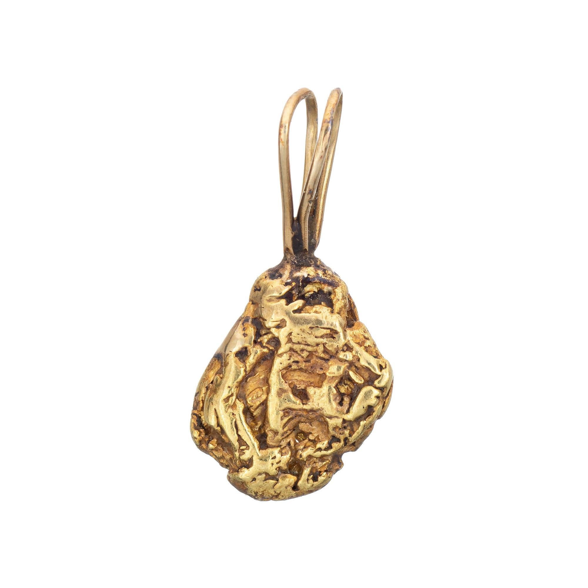 24k gold nugget pendant
