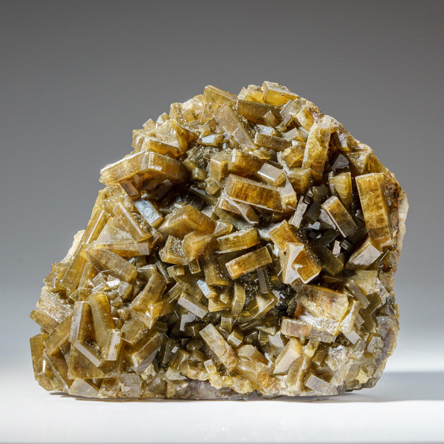 Natural Golden Barite with Marcasite Crystals from Guangxi, China In Excellent Condition For Sale In New York, NY