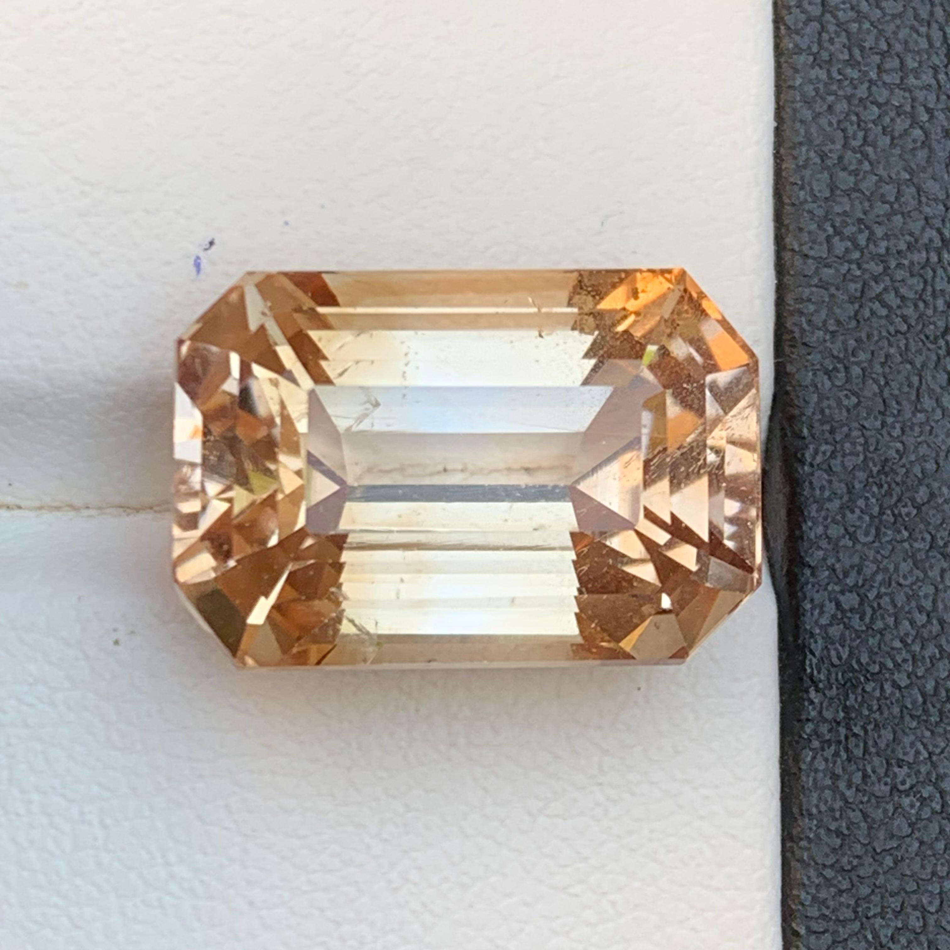 Topacio Marrón Dorado Natural 26.60 Ct Corte Esmeralda Gema Suelta para Colgante Joya Corte esmeralda en venta