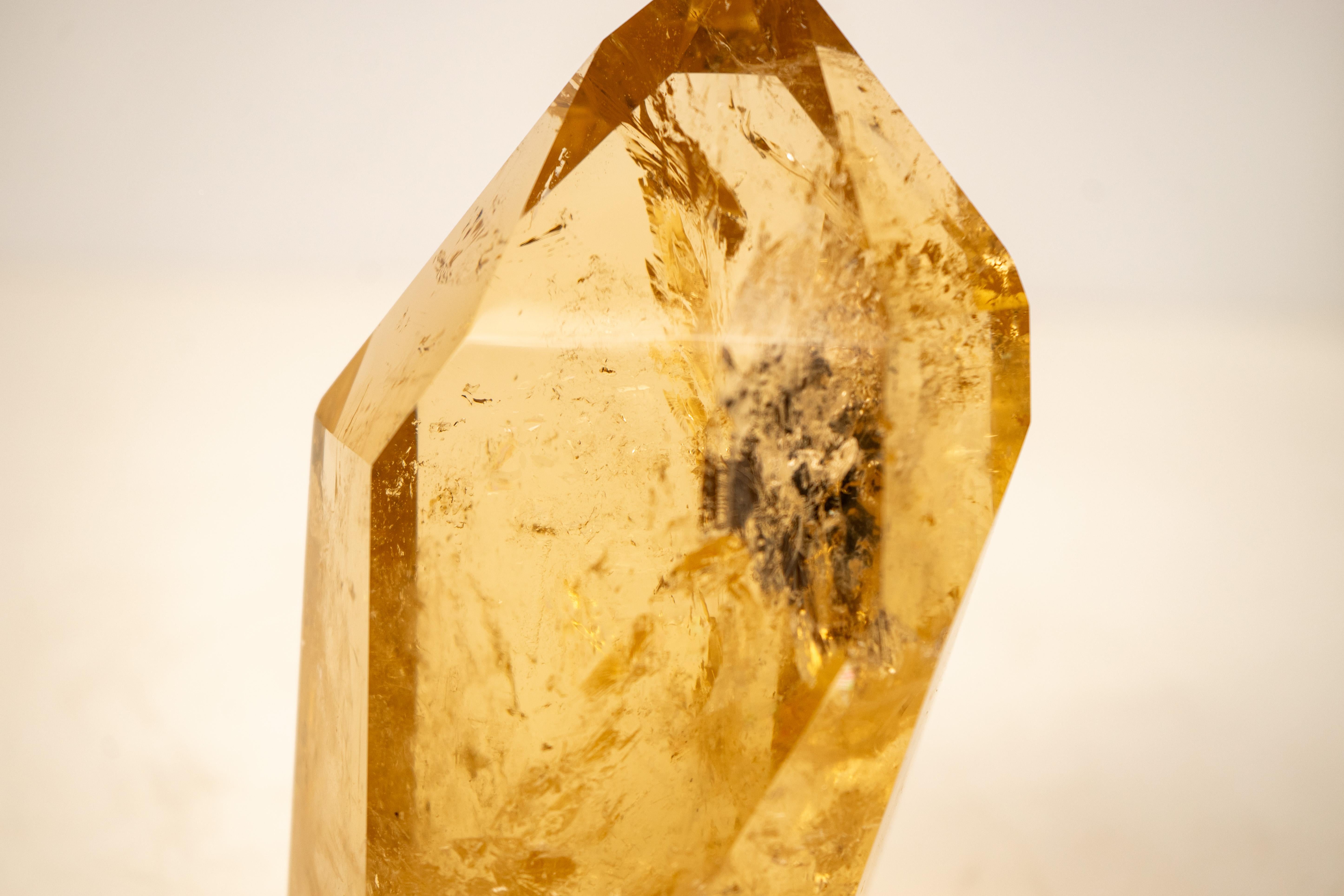 Natural Golden Honey Citrine Crystal Point For Sale 5