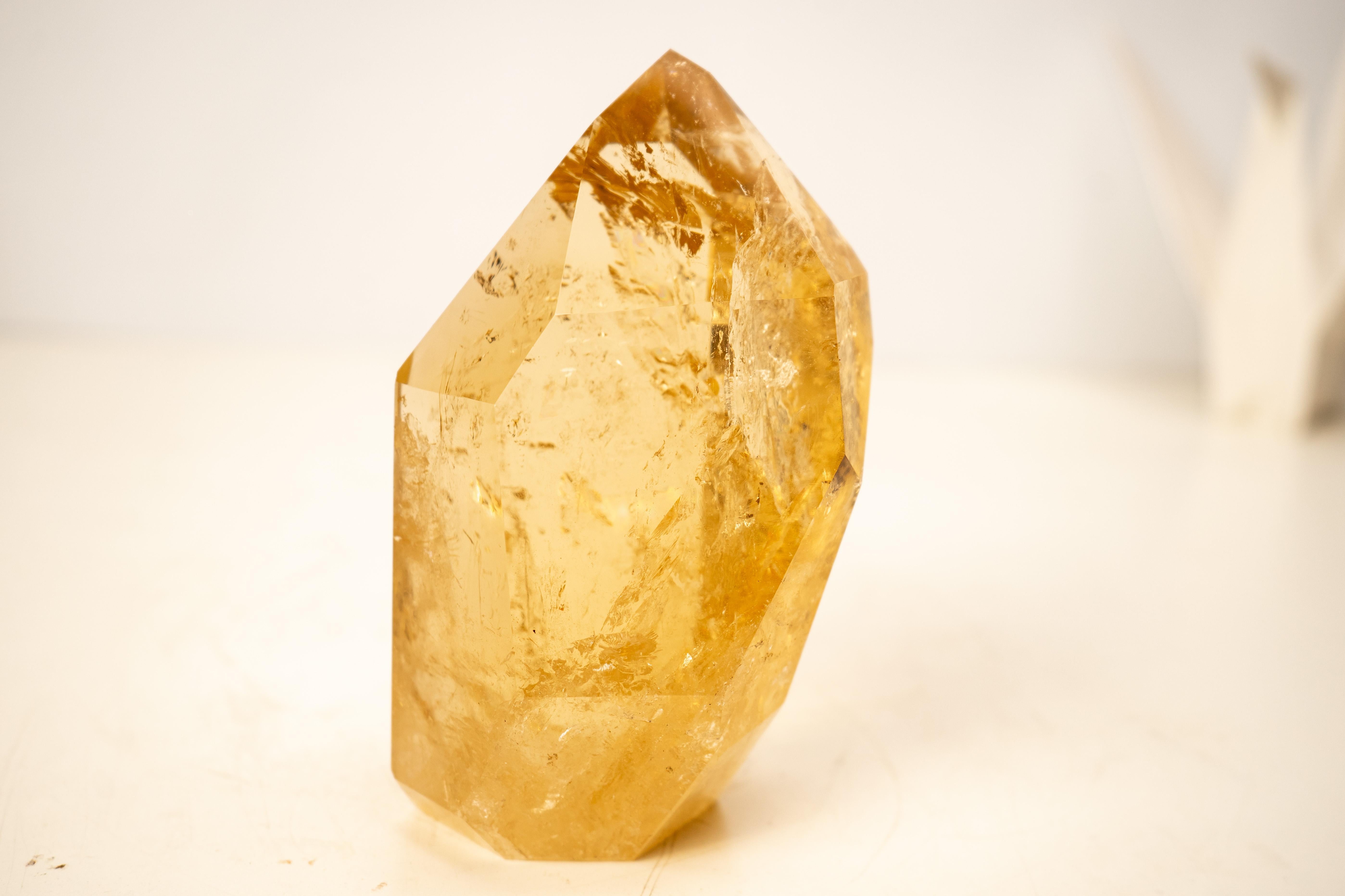 Natural Golden Honey Citrine Crystal Point For Sale 1