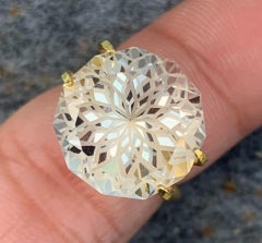 Natural Golden Loose Flower Cut Topaz 13.25 Carat For Jewelry Making