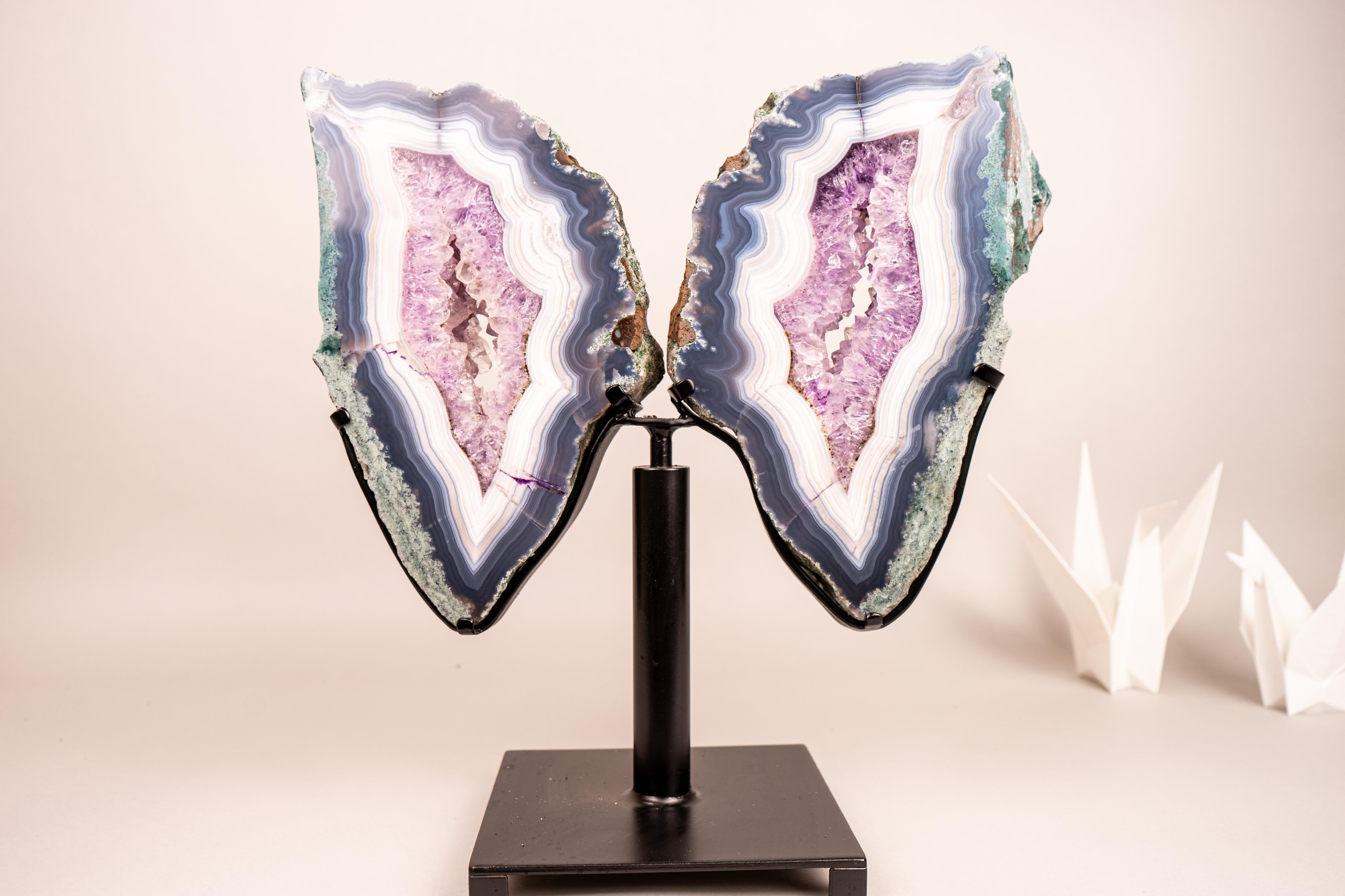 Raras Alas de Ágata con Centro Cristalizado - El Ágata de Patrón Perfecto

▫️ Descripción

Un par de láminas de ágata espejadas que encarna la auténtica rareza: esta ágata brasileña se encuentra fácilmente entre las más raras que hemos visto nunca.