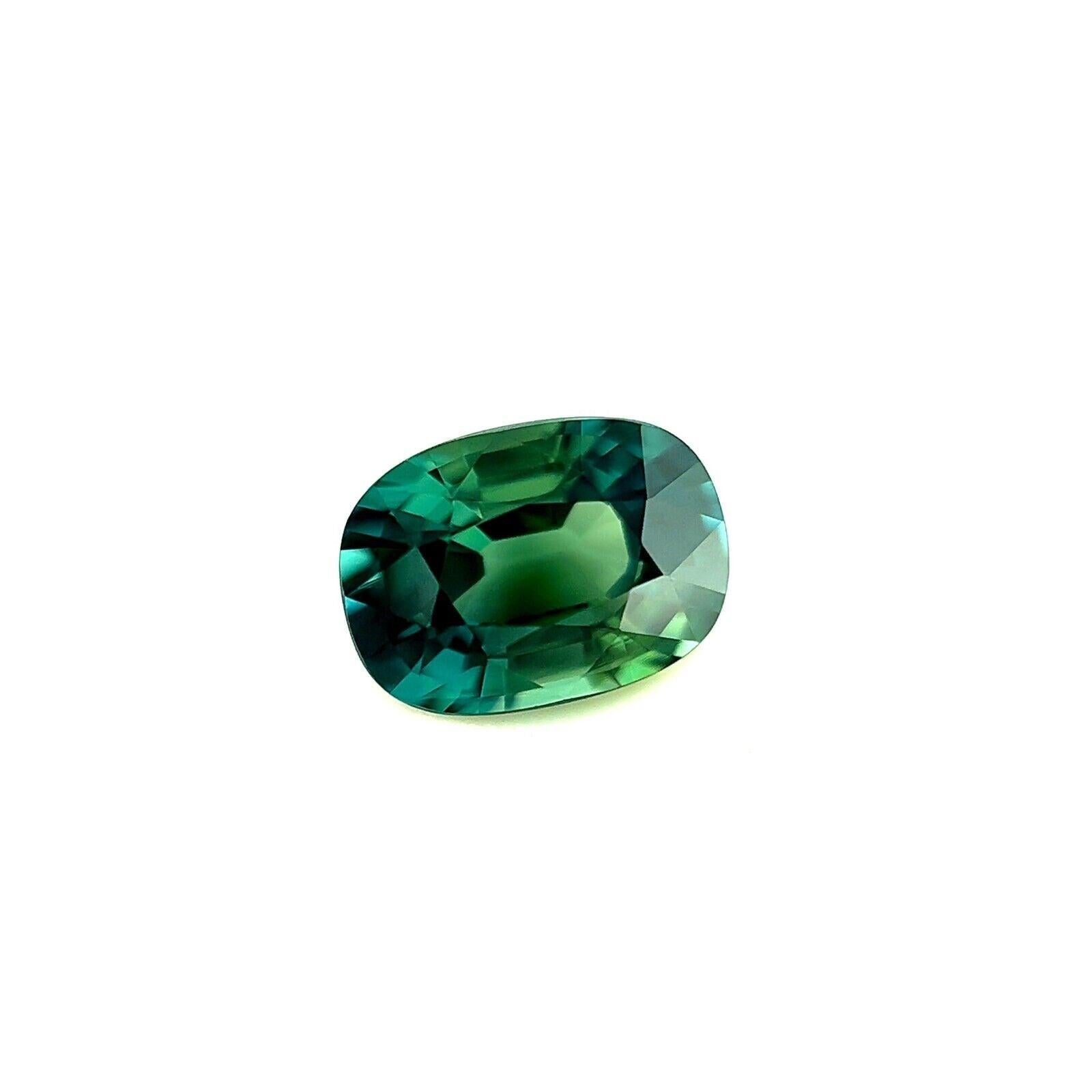 Natural GRA Certified 1.20Ct Green Blue Sapphire Rare Cushion Cut Gem IF

Natural GRA Certified Untreated Green Blue Sapphire Loose Gemstone.
1.20 Carat sapphire with a beautiful deep greenish blue colour.
Fully certified by GRA confirming stone as