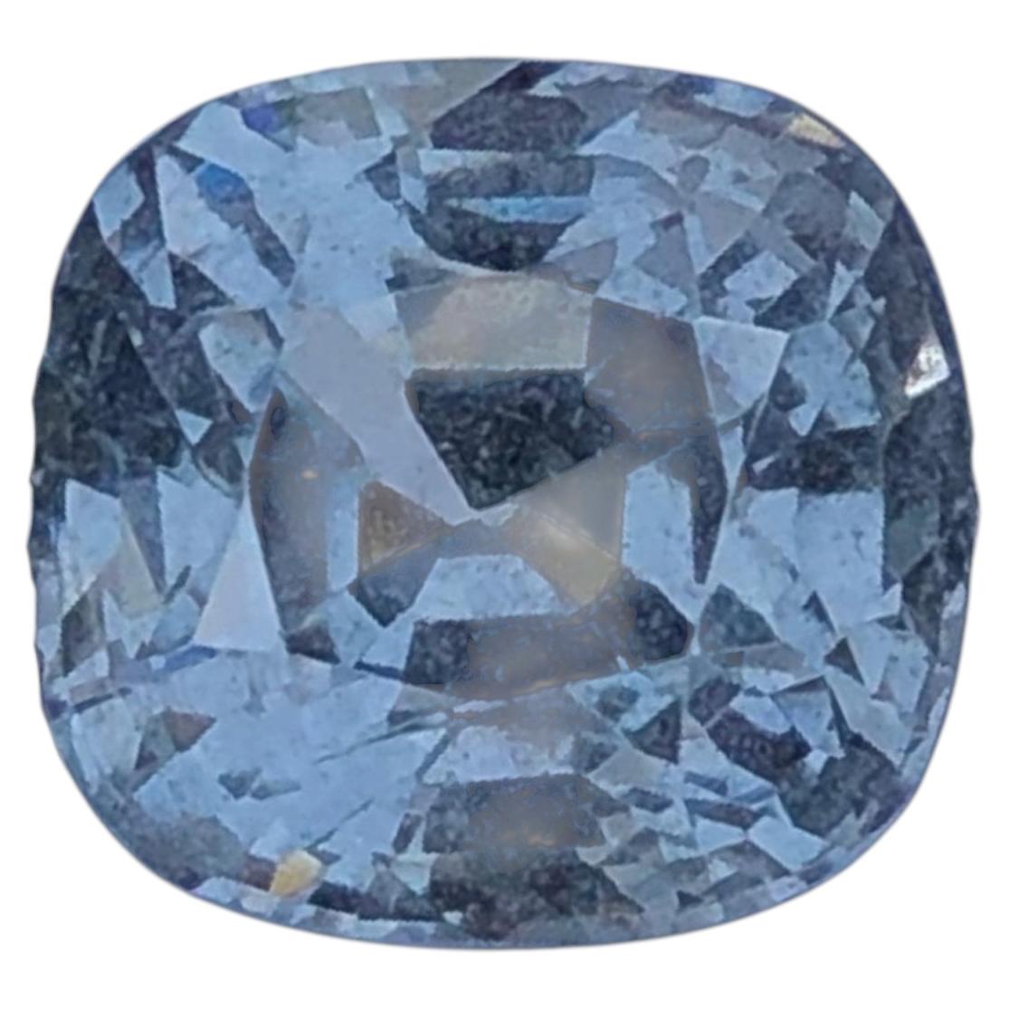 Natural Gray Spinel 2.80 Carat Cushion Cut Loose Gemstone for Ring from Burma