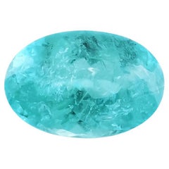 Pietra naturale di tormalina Paraiba brasiliana verde-blu 0,80 carati / Rapporto GIA