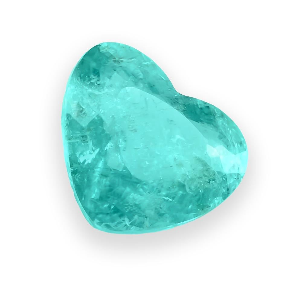 Natural Green Blue Brazilian Paraiba Tourmaline Stone 2.49 carats/GUBELIN Report In New Condition For Sale In Los Angeles, CA
