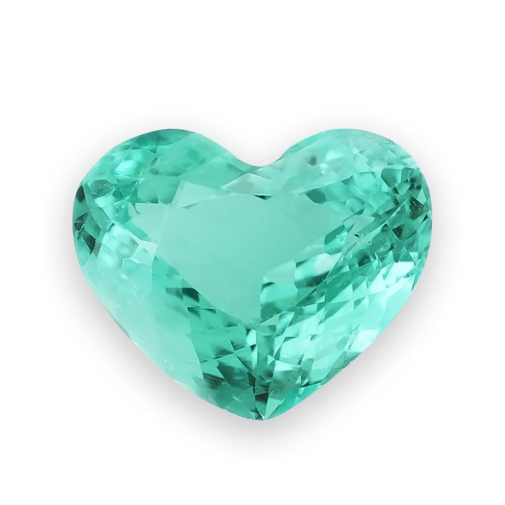 Celebra la rarità e il fascino di questa tormalina naturale Paraiba, che pesa 0,73 charme e ha la forma di un delicato cuore. Con il suo ipnotico colore verde-blu e l'eccezionale brillantezza, questa gemma rappresenta una scelta romantica e vibrante