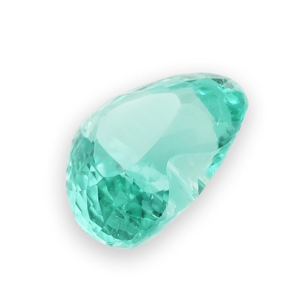 da uomo o donna Gemma naturale di tormalina verde blu Paraiba da 0,73 carati con rapporto GIA in vendita