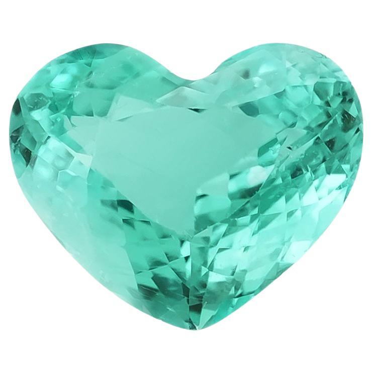 Pierre précieuse naturelle en tourmaline verte et bleue de Paraiba 0,73 carats avec rapport GIA
