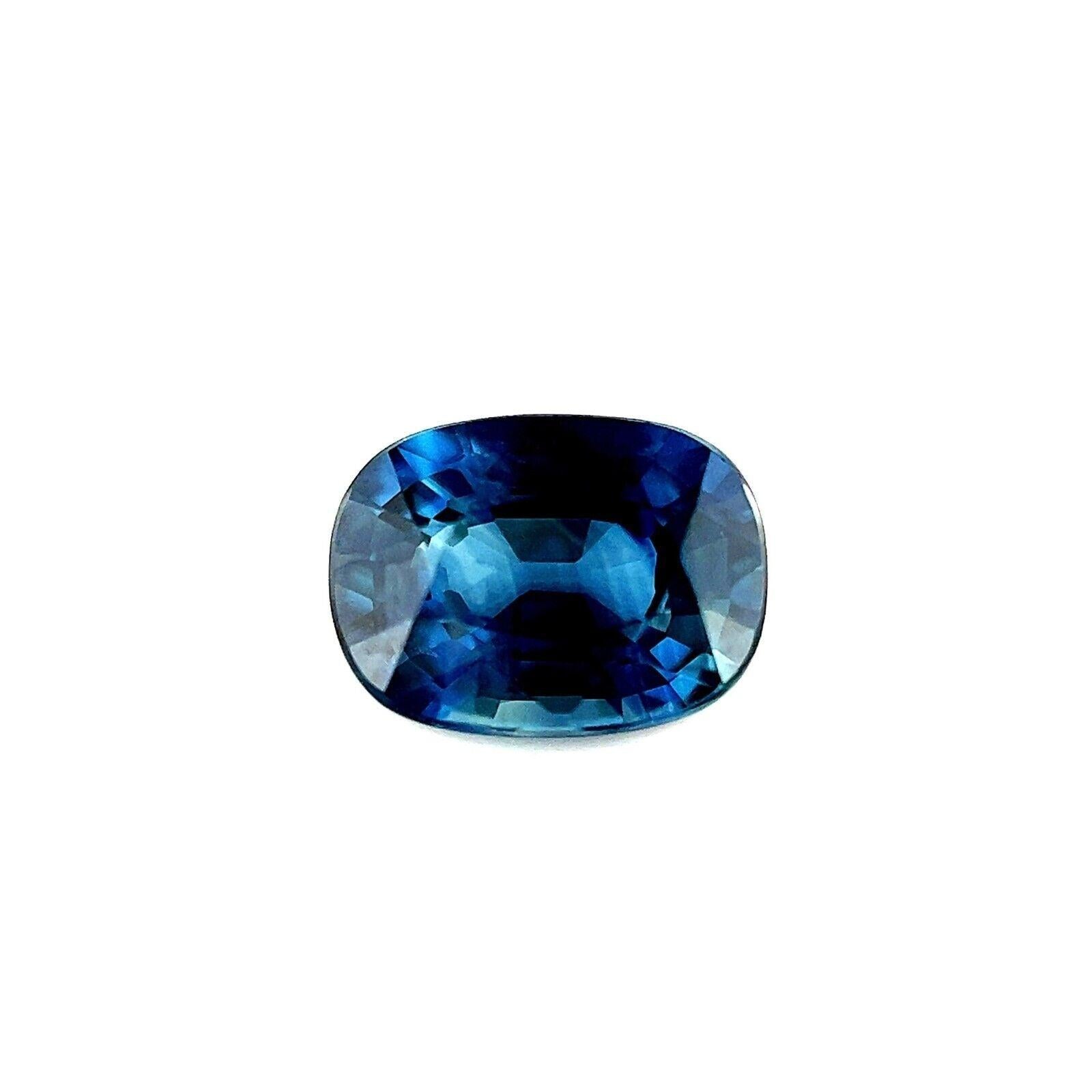 Natural Green Blue Teal Sapphire 0.87ct Australian Cushion Cut Gem 6.3x4.6mm

Natural Australian Blue Sapphire Gemstone.
0.87 Carat with a blue colour and excellent clarity, practically flawless.
Also has an excellent cushion cut measuring 6.3 x 4.6