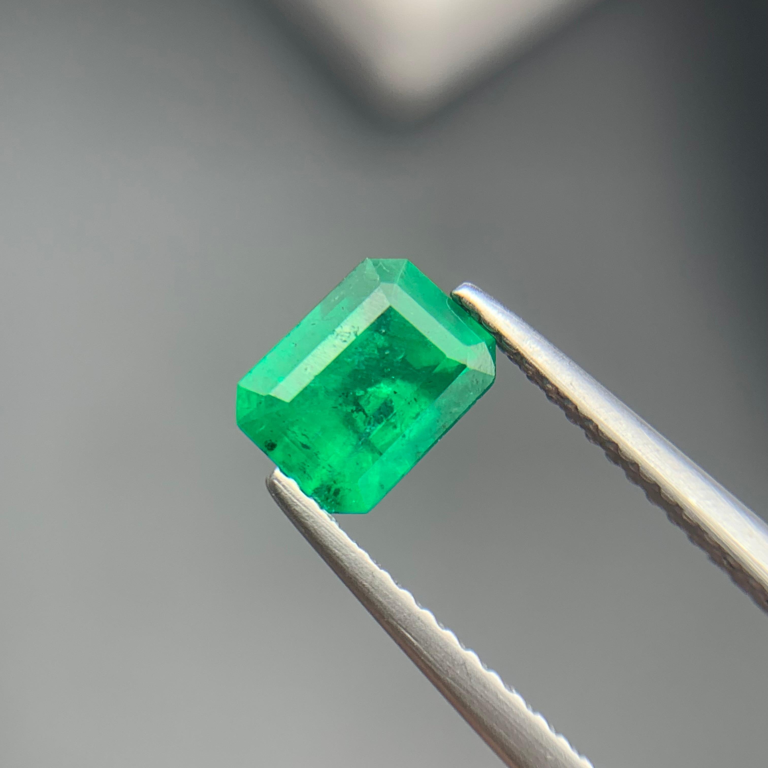 Natürlicher grüner Smaragd 1,14 Karat Loser Edelstein - für Ring oder Schmuckfassung im Angebot 4