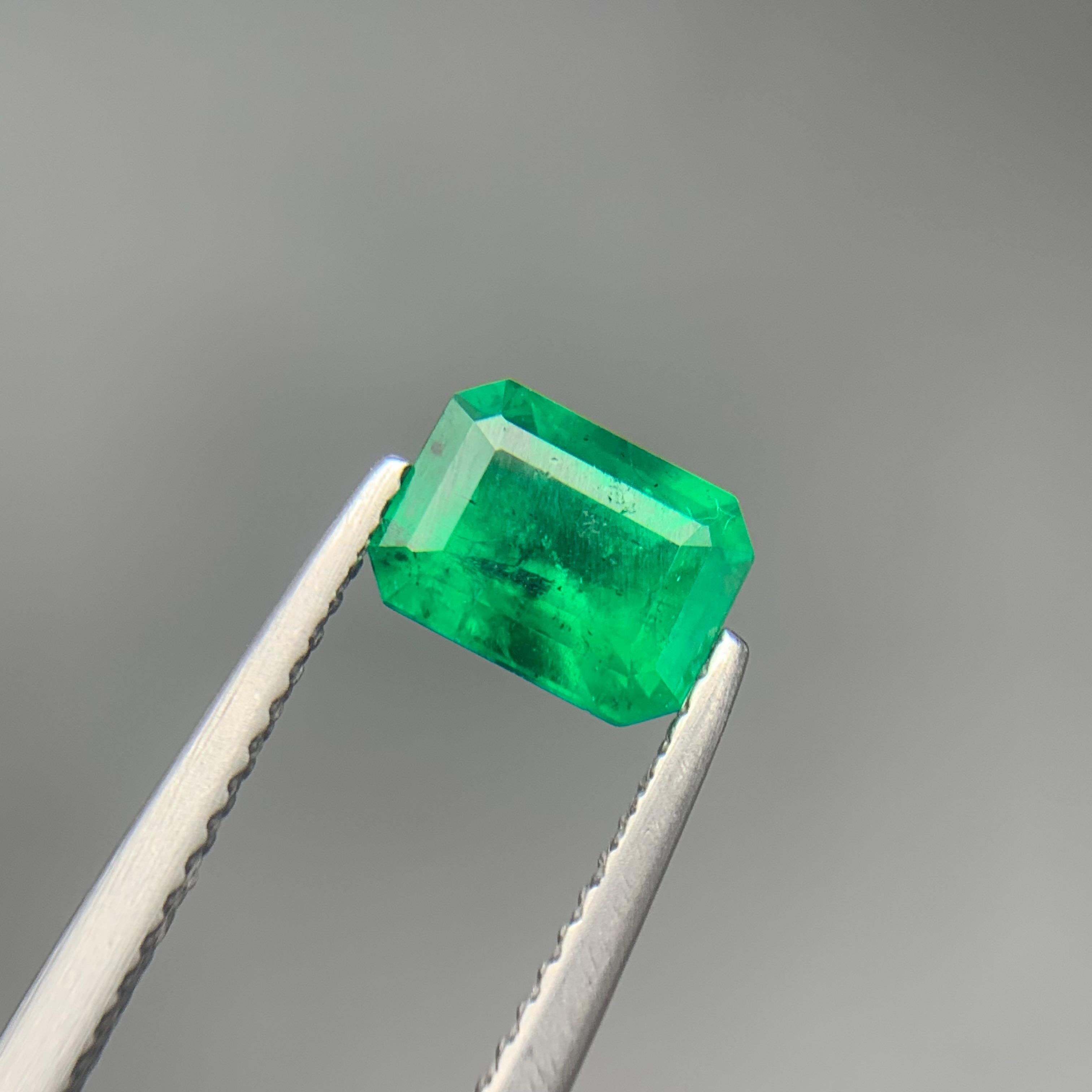 Natürlicher grüner Smaragd 1,14 Karat Loser Edelstein - für Ring oder Schmuckfassung (Zeitgenössisch) im Angebot