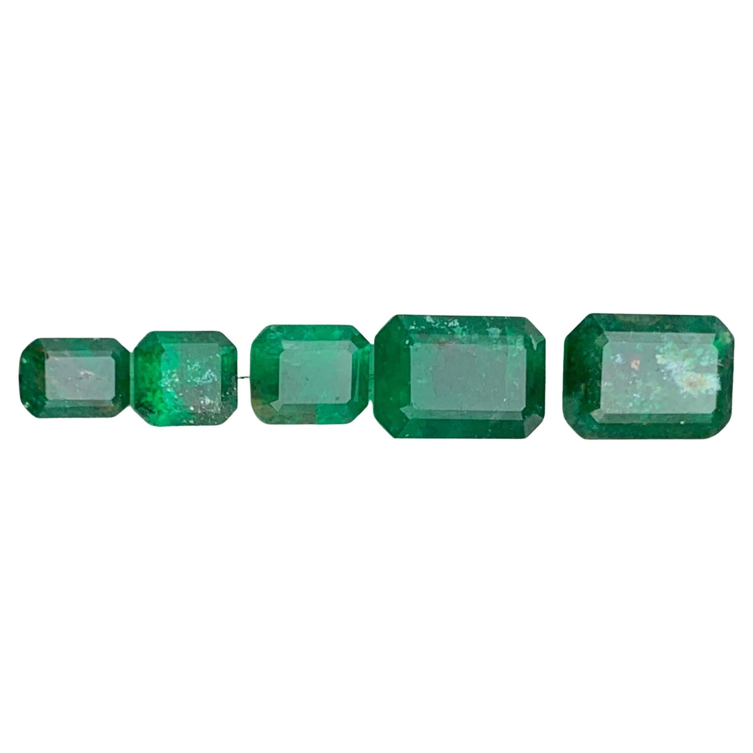 Natural Green Emerald 5.57 Ct Loose Gemstones Jewelry Size Lot from Swat