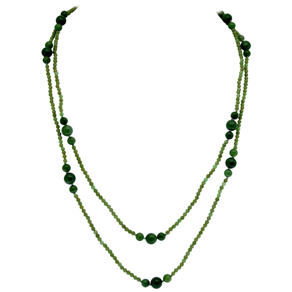 Natural Green Jade Necklace