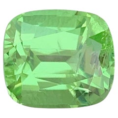 Natural Green Peridot Gemstone: 4.70 Cushion Cut August Birthstone