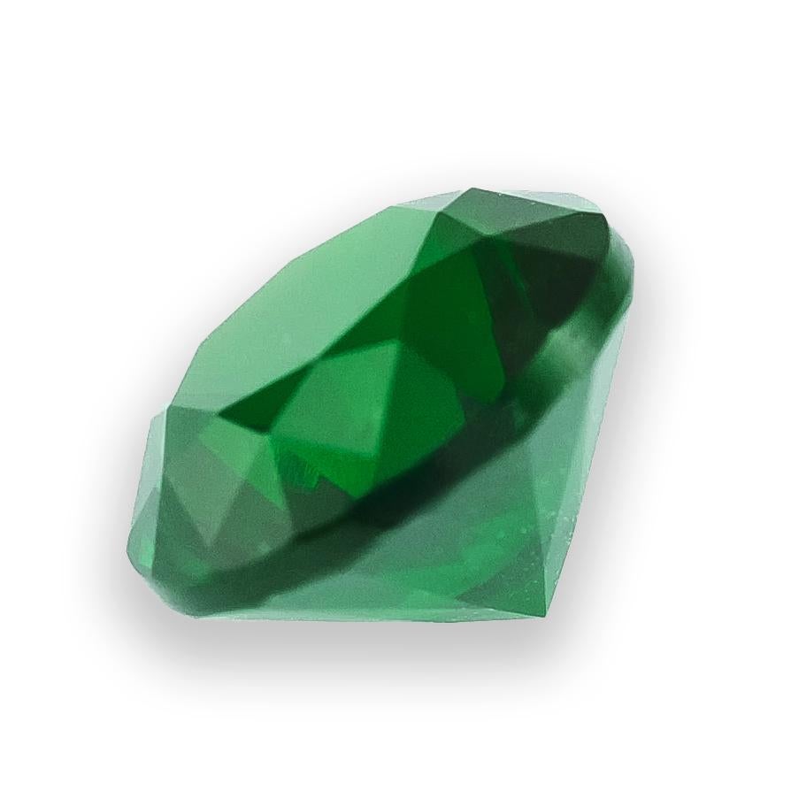Taglio brillante Gemma di granato demantoide verde russo Nature 1,16 carati in vendita