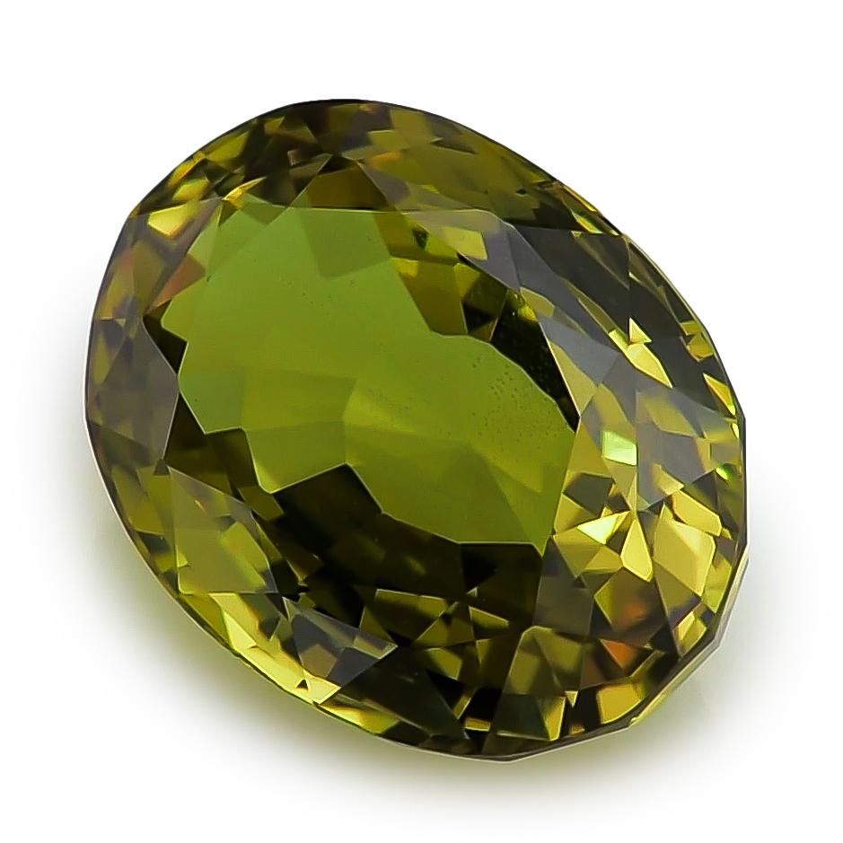 Taille mixte Pierre précieuse saphir vert naturel 5.54 carat / JupiterGem en vente