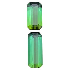 Natural Green Tourmaline Ring, Pendant Loose Gemstones 5.30 Ct Emerald Cut-Jewel