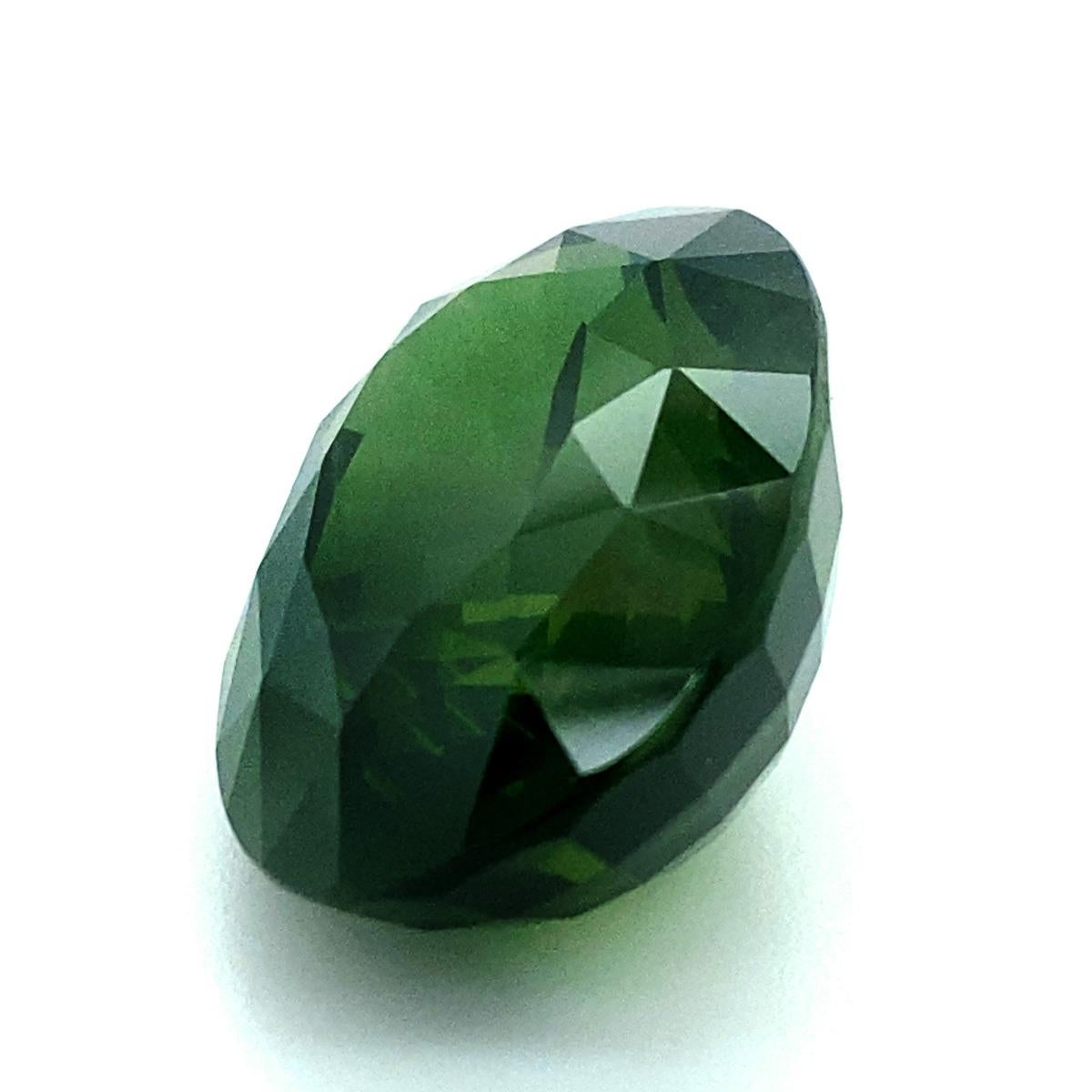 da uomo o donna Gemma di zircone verde naturale 43,53 carati con rapporto GIA / JupiterGem