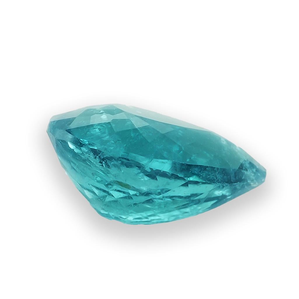 da uomo o donna Pietra naturale di tormalina Paraiba brasiliana di colore blu verdastro da 0,70 carati / Rapporto GIA in vendita