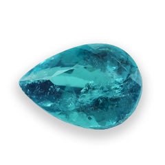 Pietra naturale di tormalina Paraiba brasiliana di colore blu verdastro da 0,70 carati / Rapporto GIA