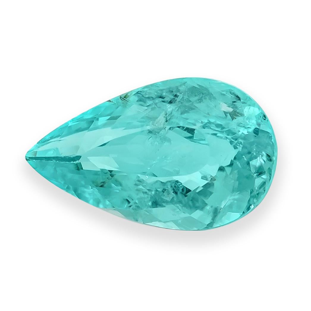 Natural Greenish Blue Brazilian Paraiba Tourmaline Stone 1.37 cts/GUBELIN Report
