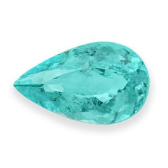 Natural Greenish Blue Brazilian Paraiba Tourmaline Stone 1.37 cts/GUBELIN Report